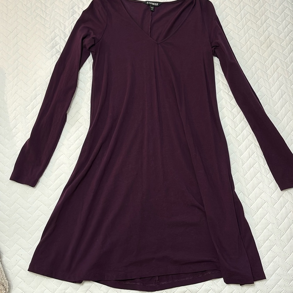 Express purple v-neck dress